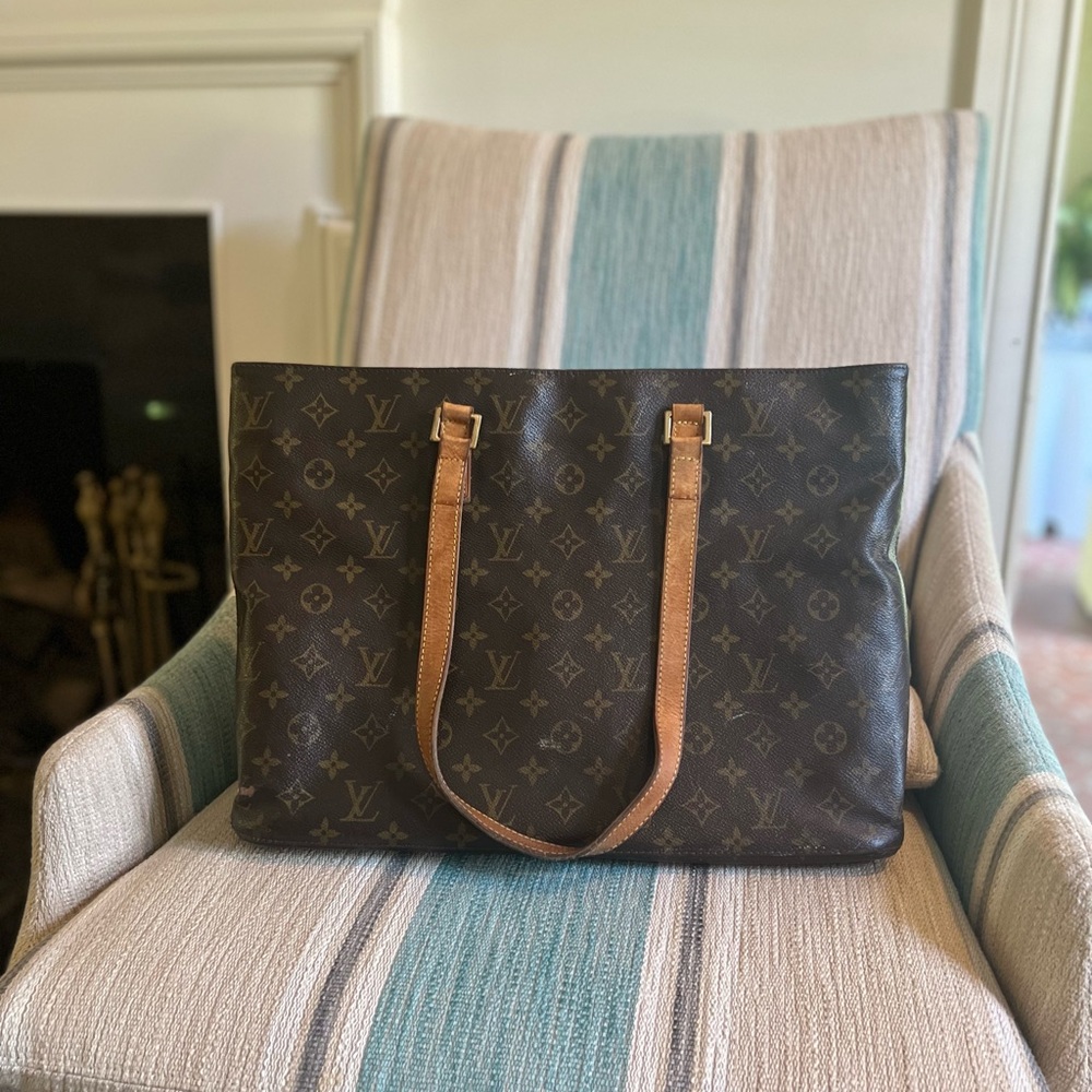 Louis Vuitton purse or laptop bag ~ very worn but great price!